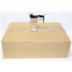 CHROME SUGAR/SYRUP DISPENSER - LOT OF 12 NEW