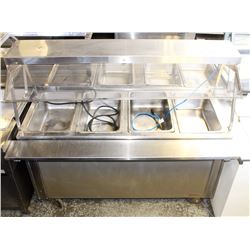 4 WELL STEAM TABLE WITH SNEEZE GUARD