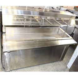 5FT SALAD BAR W/ SNEEZE GUARD FOR TOP