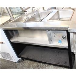 3 WELL STEAM TABLE WITH SNEEZE GUARD
