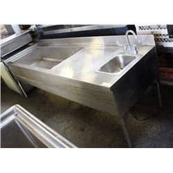 7FT BAR SINK- 93" X 27" X 30"