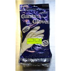 RUBBER GLOVES   LARGE  LOT OF 12