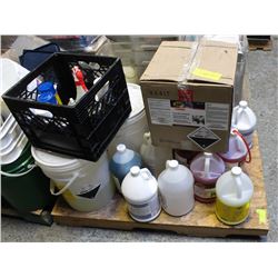 PALLET OF CHEMICALS AND MORE