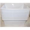 TOTE BOX - LOT OF 10 - WHITE 7" DEEP
