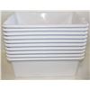 TOTE BOX - LOT OF 10 - WHITE 7" DEEP