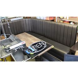 CORNER BOOTH-APPROX. 120" X 70"