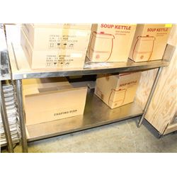 56" STAINLESS STEEL TABLE WITH UNDERSHELF