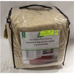 ANTI PILL MICROFLEECE CAMEL BEIGE QUEEN SIZE SHEET