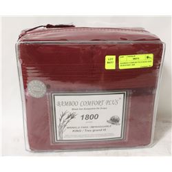 BAMBOO COMFORT PLUS KING SIZE BURGUNDY 1800