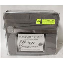 BAMBOO QUEEN SIZE LIGHT GREY COMFORT PLUS  1800