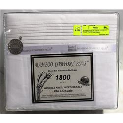 BAMBOO DOUBLE SIZE COMFORT PLUS WHITE 1800 SERIES