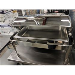 9L STAINLESS ROLL TOP CHAFING DISH WITH FIXED LEGS