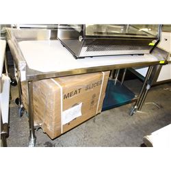 COUNTER STAINLESS STEEL TABLE NEW WITH WHEELS