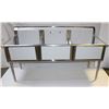 Image 1 : STAINLESS STEEL SINK 3 TUB 24" X 24" X 13"