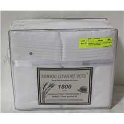 BAMBOO COMFORT PLUS KING SIZE WHITE 1800 SERIES