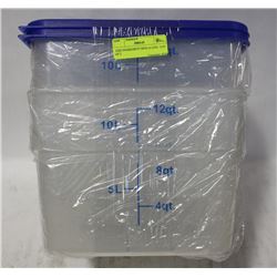 12QT INGREDIENT BINS & LIDS - LOT OF 2