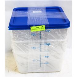 12QT INGREDIENT BINS & LIDS - LOT OF 2