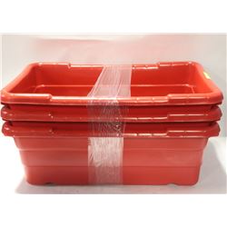 RED LUGS 25" X 16" X 8.5" - LOT OF 3