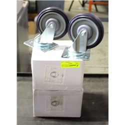 NEW CASTORS - 2 LOCKING, 2 NON-LOCKING WITH 4"