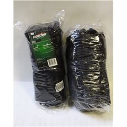 2 BUNDLES OF HORIZON BROWN COTTON-KNIT GLOVES