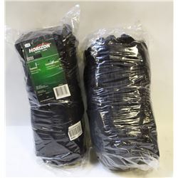 2 BUNDLES OF HORIZON BROWN COTTON-KNIT GLOVES