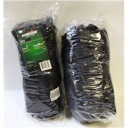 2 BUNDLES OF HORIZON BROWN COTTON-KNIT GLOVES