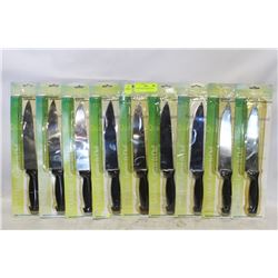LOT OF 9 NEW KITCHEN KNIVES