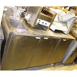 STAINLESS STEEL 3 DOOR CABINET W/ SINK
