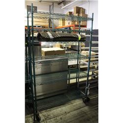 6-TIER COMMERCIAL GREEN-WIRE STORAGE SHELF