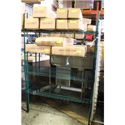 4-TIER COMMERCIAL GREEN-WIRE STORAGE SHELF
