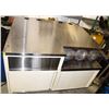 Image 1 : STAINLESS STEEL TABLE WITH GARBAGE BIN AND STORAGE