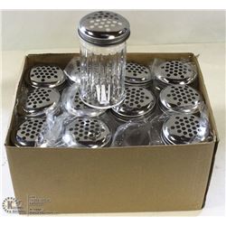 CHEESE OR PEPPER SHAKERS LOT OF 12 NEW