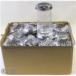 CHEESE OR PEPPER SHAKERS LOT OF 12 NEW