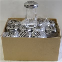 CHEESE OR PEPPER SHAKERS LOT OF 12 NEW