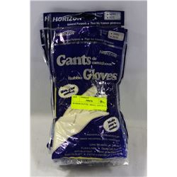 RUBBER GLOVES   SMALL  LOT OF 12