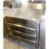 Image 1 : 3 DRAWER STAINLESS STEEL PREP CABINET
