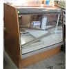 Image 1 : CURVED GLASS FOOD DISPLAY CASE, AS IS