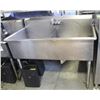 Image 1 : 2-WELL(WIDE) COMMERCIAL S/S SINK W/ TAP