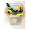 Image 1 : BAKERS BIN W/ COMMERCIAL KITCHEN UTENSILS