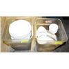 Image 1 : 2 BAKERS BINS FULL OF DISHES CUPS & SAUCERS