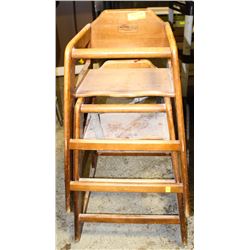 2 SOLID WOOD HIGHCHAIRS