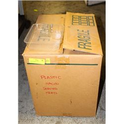 LOT OF PLASTIC TO-GO NACHO-TRAYS