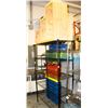 Image 1 : 5-TIER BLACK-WIRE STORAGE SHELF & WOOD DISPLAY