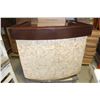 Image 2 : DARK WOOD PODIUM W/ GRANITE COUNTERTOP & TILE