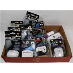SEALED LED NIGHT LIGHTS 7 W/3 PLUG