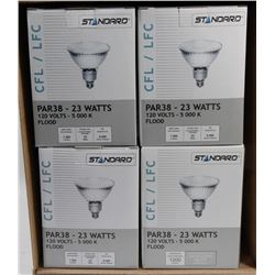 LOT OF 8-  23 WATT PAR 38 CFL LAMP NEW 5000K