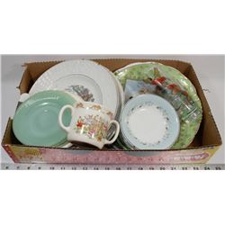FLAT OF ASSORTED VINTAGE CHINA