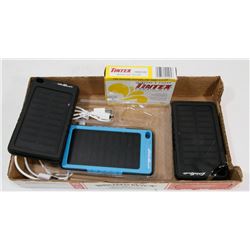 LOT OF 3 EDDIE BAUER SOLAR POWER BANKS 6000MAH