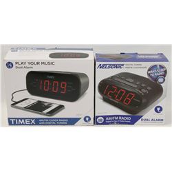 NEW TIMEX DIGITAL CLOCK RADIO AND NELSONIC CLOCK R