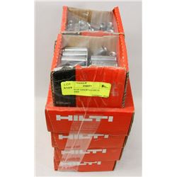 6 BOXES OF ASSORTED HILTI FASTENERS